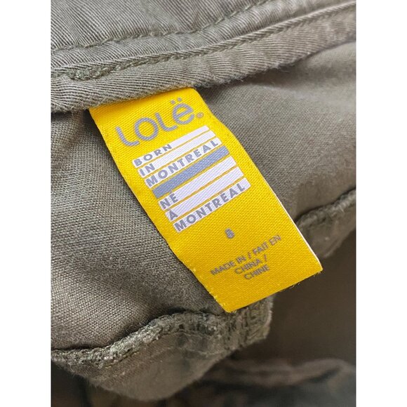 Lole Womens Olive Green Cotton Bermuda Shorts Size 8 Casual - Picture 14 of 16
